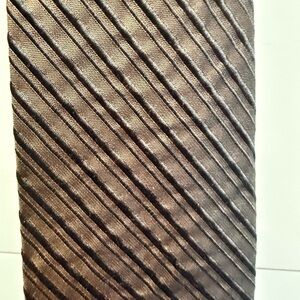 Classic Brown Textured Diagonal Stripe Tie - Men's Accessory